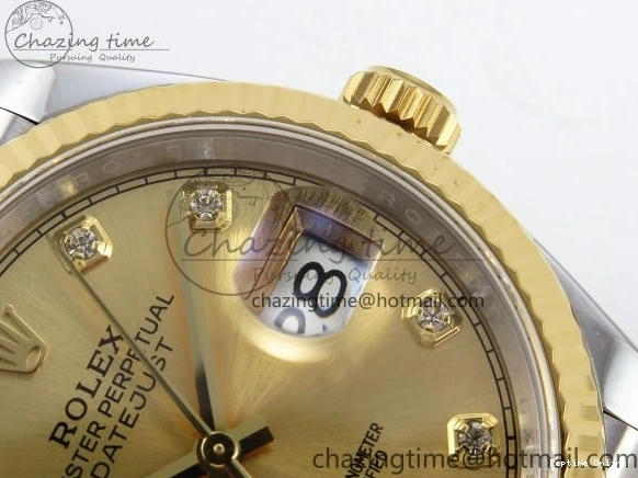 0107 DateJust 36 126233 APF 1:1 Best Edition 904L Steel YG Diamonds Dial on SS YG Jubilee Bracelet VR Unisex 1592